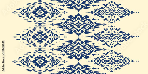 Ethnic Motifs Ikat floral paisley embroidery floral. ikat Saree Sarong oriental pattern traditional.Ikat embroidery style abstract embroidery design for texture,fabric,clothing,wrapping,decoration
