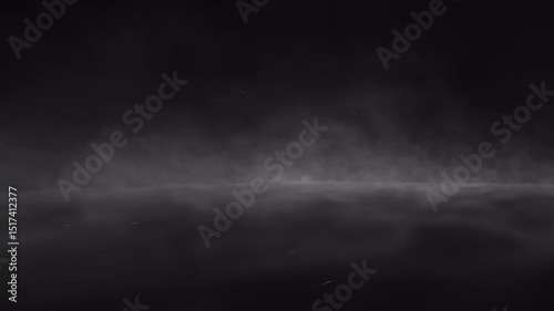 Ground-Level Blizzard: Isolated Swirling Snow Across a Frozen Surface - Winter Storm Effect