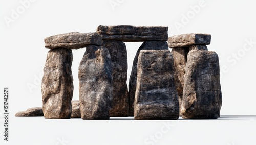 Group of weathered stone megalithic structures