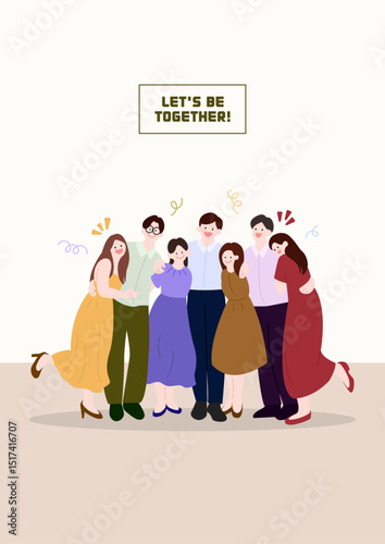 family friends together intimate people relationship