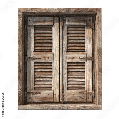 Aged wooden window shutters (5)