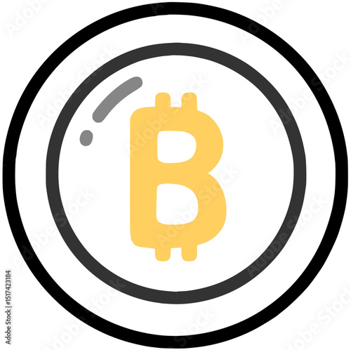 비트코인 동전 마크 일러스트