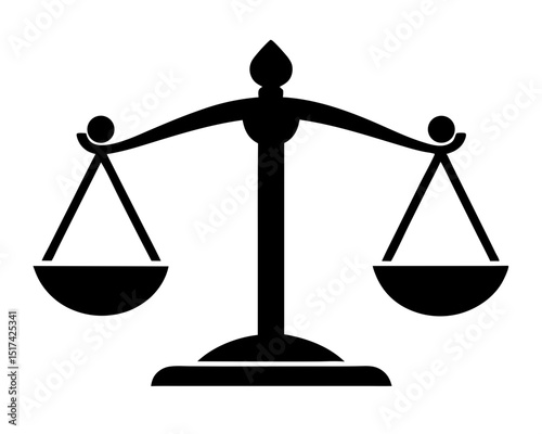 Balance Scales Vector , Scales Silhouette Clipart