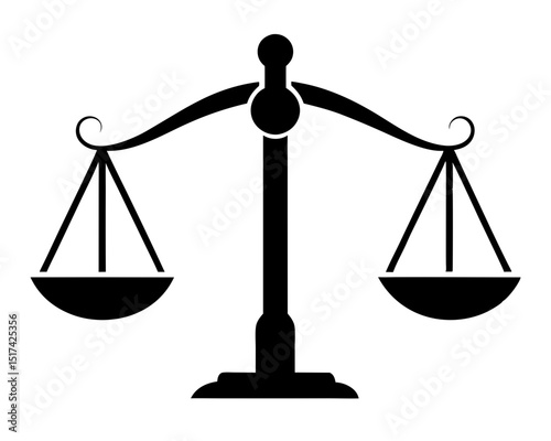 Balance Scales Vector , Scales Silhouette Clipart