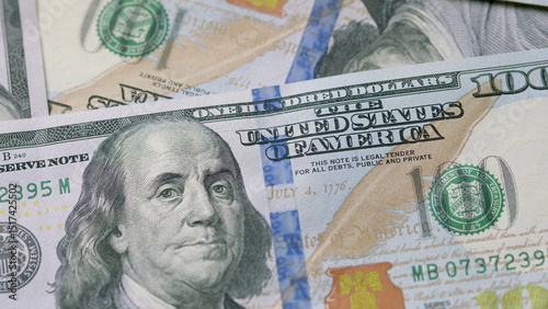 A CloseUp Photograph of U.S. Dollar Bills Representing Economic Prosperity and Finance Services