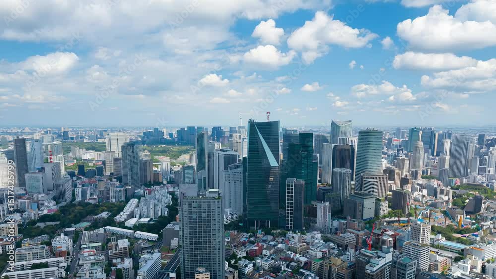 東京都心・ドローン撮影イメージ　六本木上空