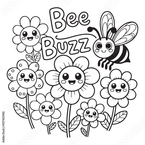 Bold & Easy Simple Flowers Coloring Pages For Kids
