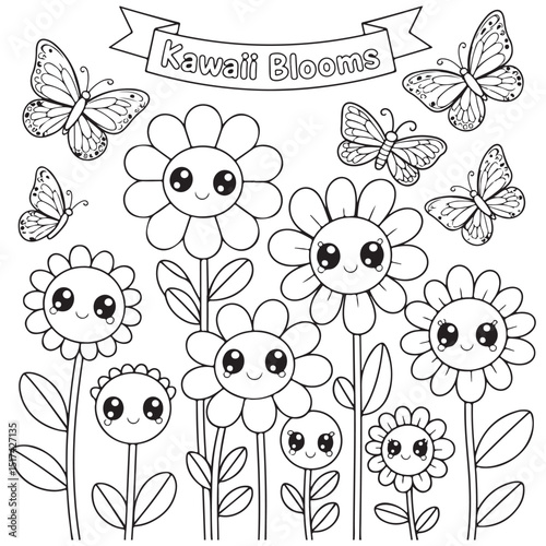 Bold & Easy Simple Flowers Coloring Pages For Kids
