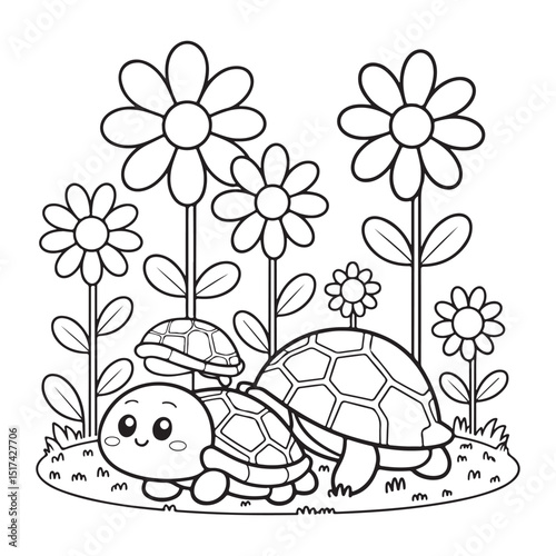 Bold & Easy Simple Flowers Coloring Pages For Kids