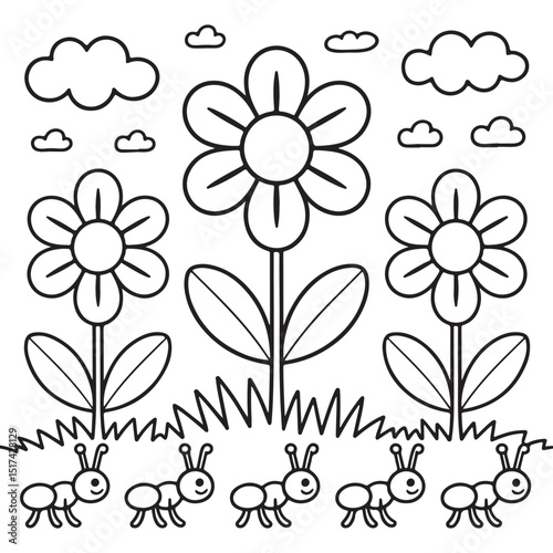 WebBold & Easy Simple Flowers Coloring Pages For Kids
