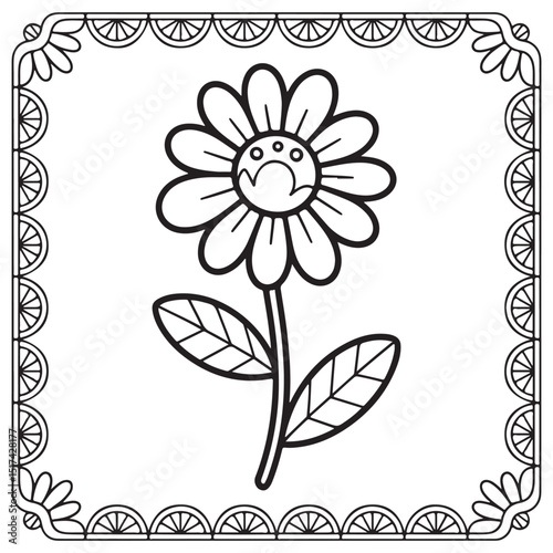 WebBold & Easy Simple Flowers Coloring Pages For Kids
