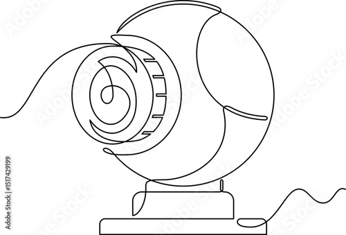 one line art Webcam vector illustration. line art, one continuous line, simple, hand drawn and sketch style. for icons, symbols, signs or logos. PNG