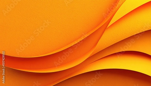 Orange paper layers in flowing curves