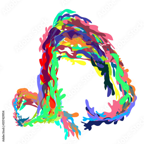 colorful abstract vector illustration of paint splatter without background