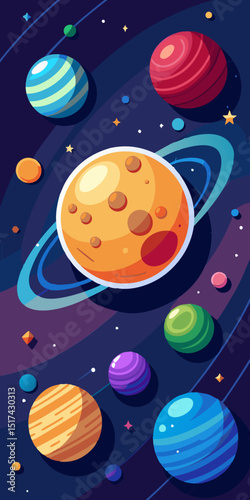 Cosmic Wonders. A vibrant journey through the solar system