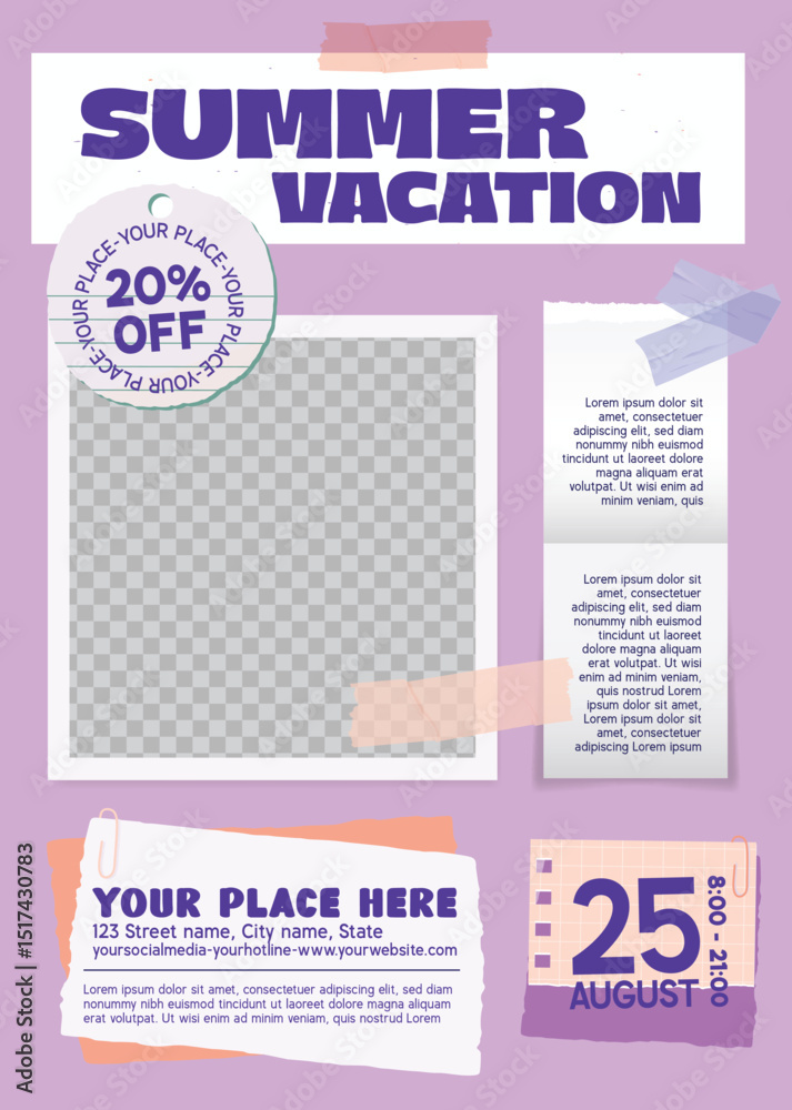 Fototapeta premium Summer Vacation Flyer