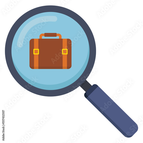 Job seeker flat icon design isolated on white background.