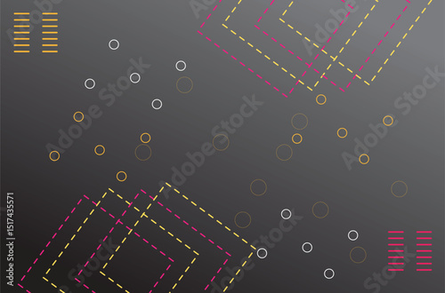 Abstract background with colorful circles and lines. Vector illustration. Eps 10