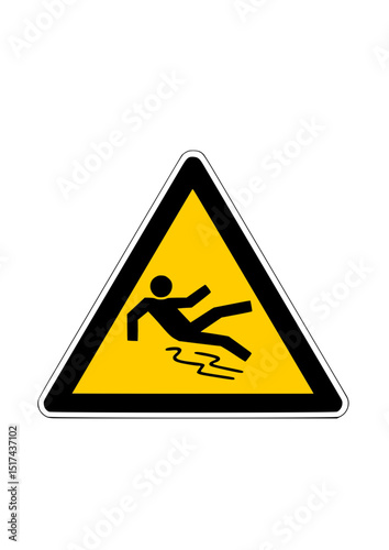 Slippery Surface Warning Sign