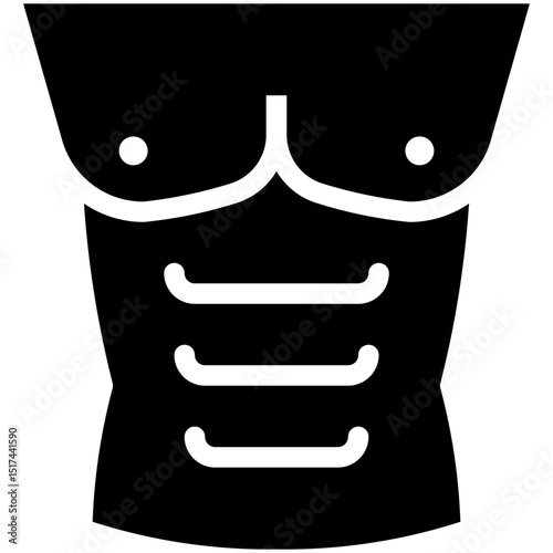 Man, chest, muscles icon