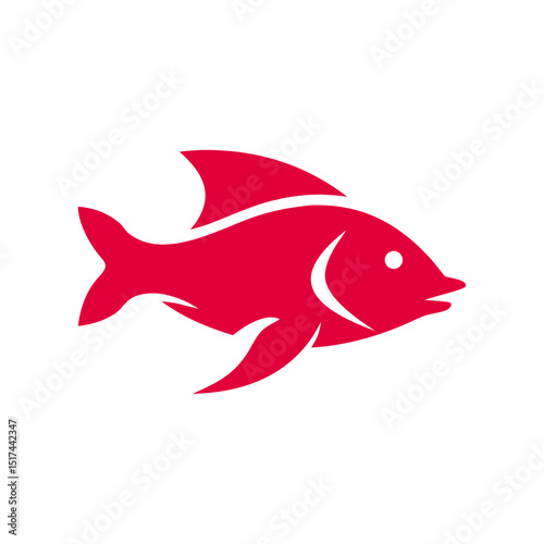 Fish silhouette animal icon logo design ai generated