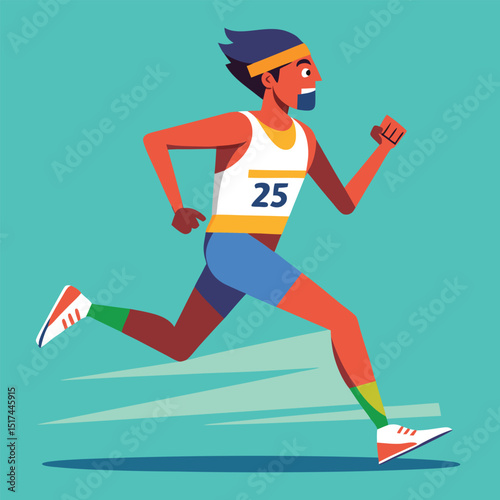 Marathon run vector