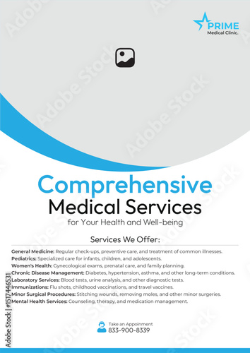 Professional Medical Services Healthcare Flyer Design