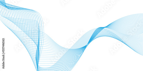 Futuristic technology and sound wave pattern of digital and communication technology, monochrome thin lines, abstract interlacing lines and points digital connection of digital and modern technology.