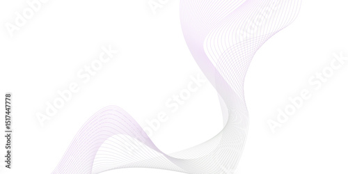 Futuristic technology and sound wave pattern of digital and communication technology, monochrome thin lines, abstract interlacing lines and points digital connection of digital and modern technology.