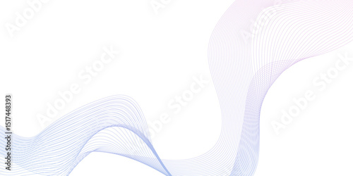 Futuristic technology and sound wave pattern of digital and communication technology, monochrome thin lines, abstract interlacing lines and points digital connection of digital and modern technology.