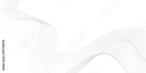 Futuristic technology and sound wave pattern of digital and communication technology, monochrome thin lines, abstract interlacing lines and points digital connection of digital and modern technology.