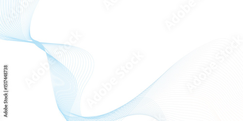 Futuristic technology and sound wave pattern of digital and communication technology, monochrome thin lines, abstract interlacing lines and points digital connection of digital and modern technology.