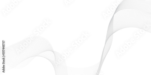 Futuristic technology and sound wave pattern of digital and communication technology, monochrome thin lines, abstract interlacing lines and points digital connection of digital and modern technology.