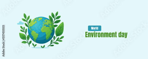 World Environment Day Concept with Clean Green Earth and Nature Conservation