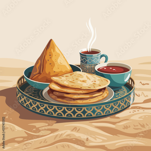 ramadan kareem pancakes with honey