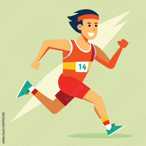 Marathon run vector