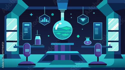 Future Discoveries An imaginative view of a futuristic lab with holographic displays showing potential breakthroughs in gene therapy and personalized medicine advancements.