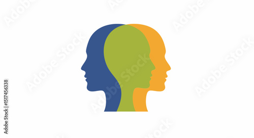 Equal rights movement mental health awareness illustration showing different perspectives and individual thoughts process