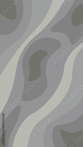 Abstract Gray and Beige Organic Shapes Pattern Vector Illustration