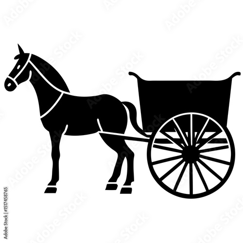 horse carriage silhouette