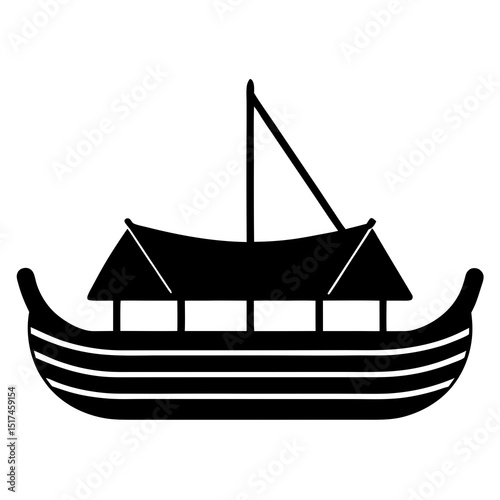 boat on a white background
