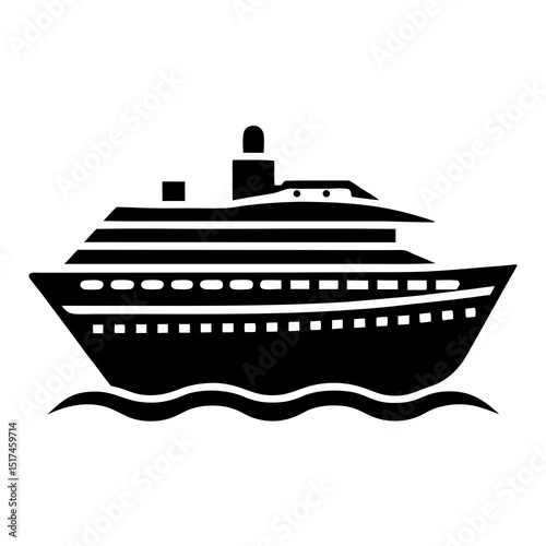 cruise ship vector illustration