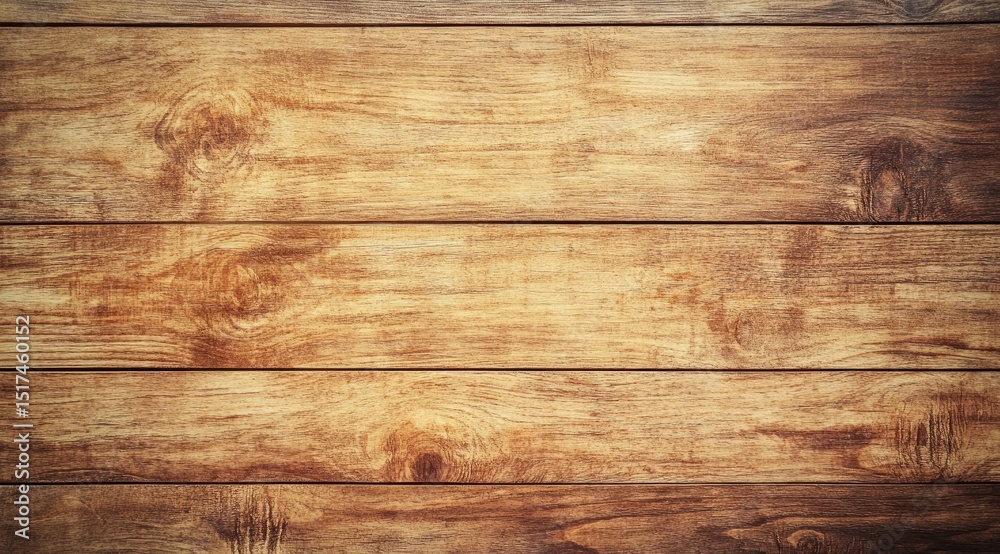 Horizontal brown wood planks texture with grain and slight variations in color and tone. The image shows a rustic, natural wood background Horizontal brown wood planks texture with grain and slight variations in color and tone. The image shows a rustic, natural wood background