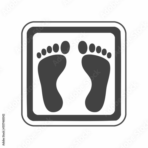Footprint Icon Simple, Clean Design for Various Applications