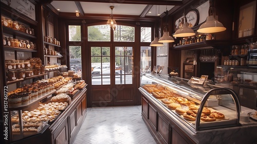 A picturesque bakery with vintage charm and the scent of fresh brioche