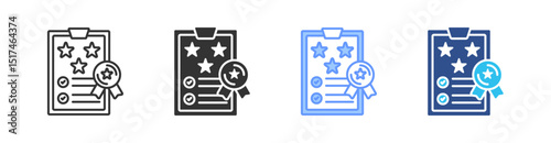 Result Multi Style Icon Set Vector 