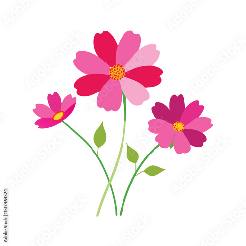 pink flower vector illustration