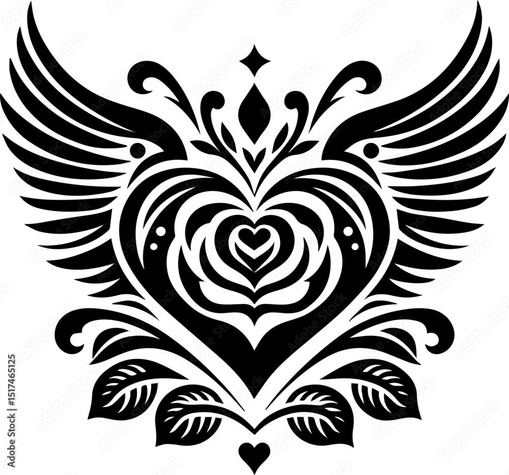 Obraz premium Vector heart file for printing, cutting