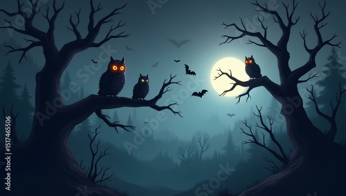 spooky halloween background