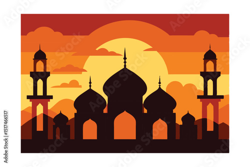 mosque vector illustration